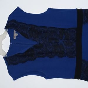 Blue dress with black laces